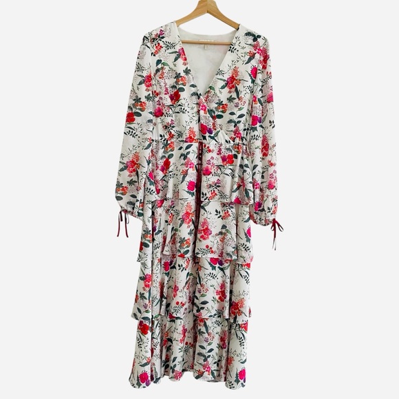 Ted Baker Millii Dress Size 6 Floral Tiered Midi Party Wedding Resort Garden - Picture 3 of 16